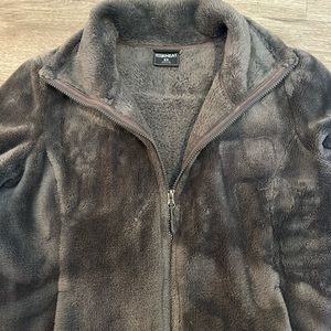 Gray faux fur sweater